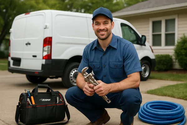 a male plumber smiling and posing for the camera from Plumber Georgetown in Georgetown, TX - Garbage Disposal Replacement