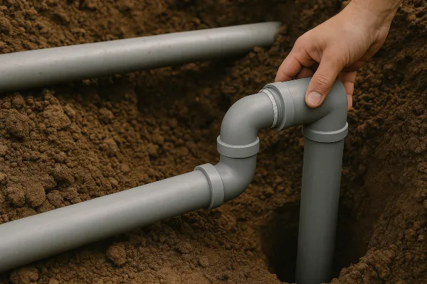 PVC pipes going underground from Plumber Georgetown in Georgetown, TX - Slab Leak Detection PVC pipes going underground from Plumber Georgetown in Georgetown, TX - Slab Leak Detection